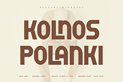 Kolnos Polanki - Modern Sans Font, a Sans Serif Font by Iqsiart Studio (Thumbnail 1 of 8)
