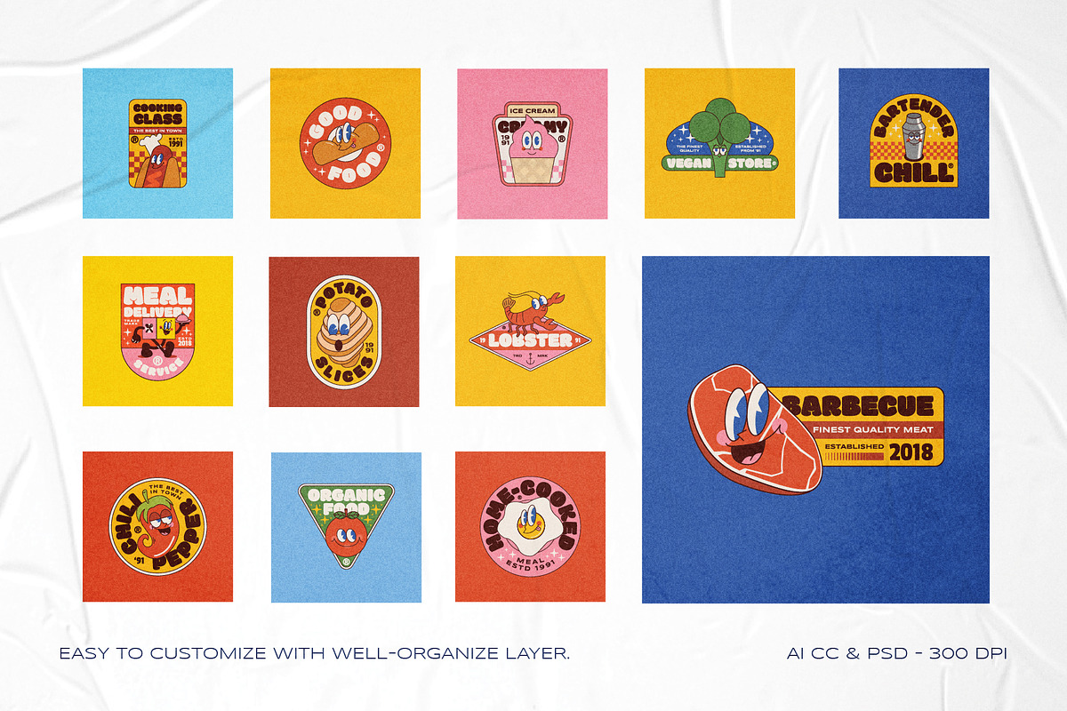 Illustration Logo Badges Bundle #2, a Branding & Logo Template by The Good Store (Photo 2 of 10)