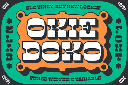 OKIE DOKO Display Slab Font, a Slab Serif Font by That That Creative