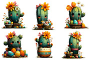 Whimsical Easter Cactus Clipart, an Illustration by Designworld (Thumbnail 4 of 7)