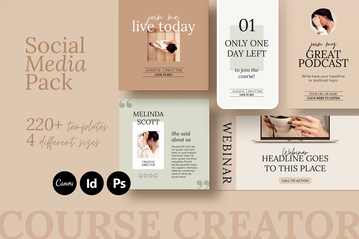 Social Media Bundle E / CANVA, PS, a Social Media Template by Mirazz (Photo 13 of 13)
