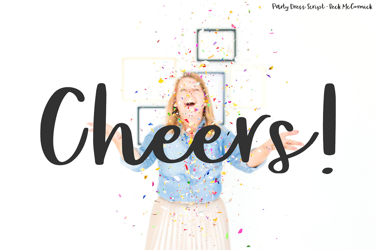 Party Dress Script, a Script Font by Beck McCormick (Photo 5 of 8)