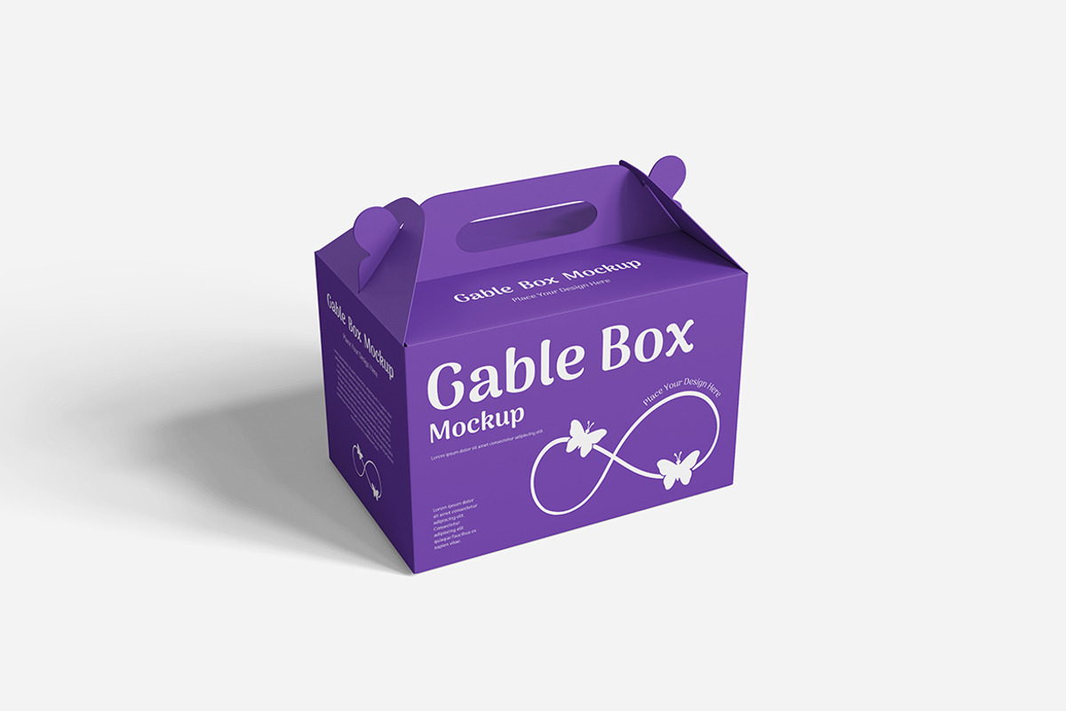 Gable Box Mockup PSD Packaging, an Advertising Mockup by Indah (Photo 3 of 6)