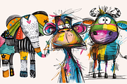 Doodle Cartoon African Animals, an Animal Illustration by PrintHaven Designs (Thumbnail 7 of 10)