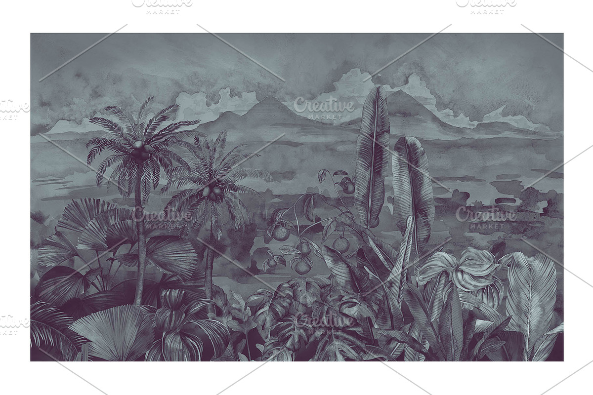 Equatorial. Tropical landscape, a Background Graphic by emeraldthue (Photo 15 of 17)