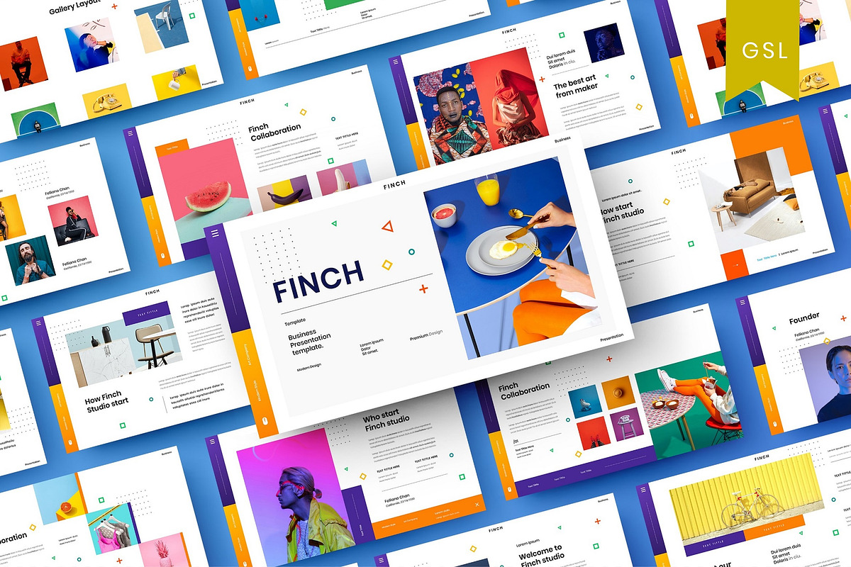 Finch - Business Google Slide, a Design Template by Dens Creative Studio (Photo 1 of 6)