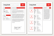 Swiss Style Resume, a Resume Template by FDwight (Thumbnail 3 of 3)