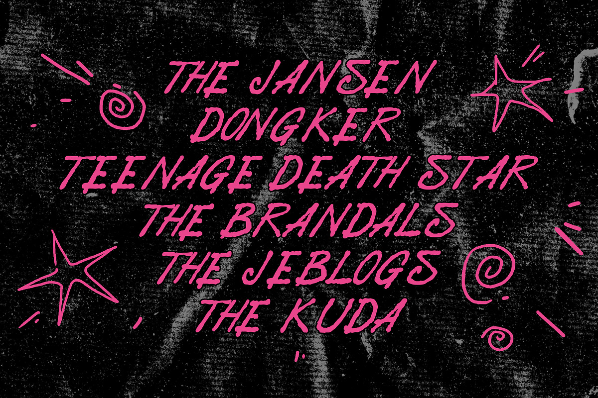Compthoughts - DIY Garage Rock Font, a Font by riff.type (Photo 2 of 10)
