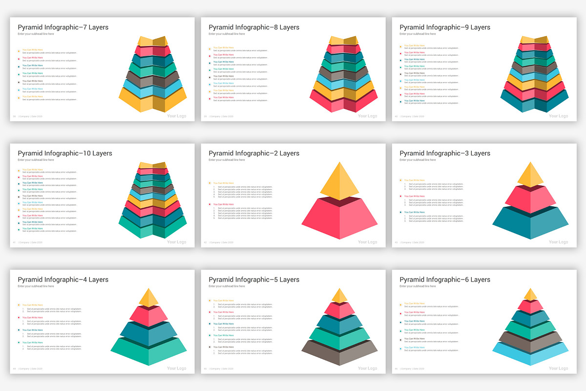 Pyramid Google Slides Infographics, a Presentation Template by SlideOne