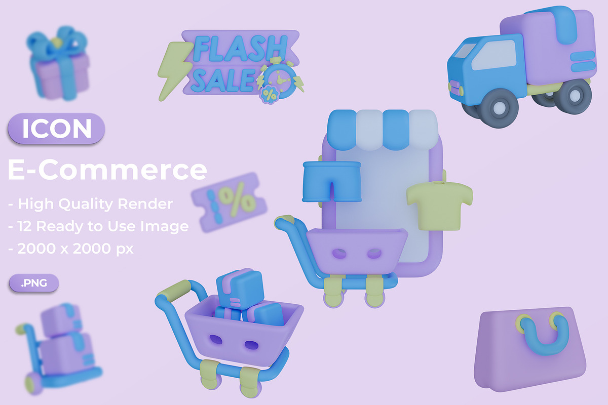 E-commerce 3D Icon Pack, an Object Graphic by Artnivora.Std (Photo 1 of 4)