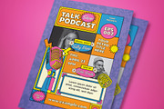 Talk Show Podcast Flyer Set, a Flyer Template by graphicook (Thumbnail 2 of 3)