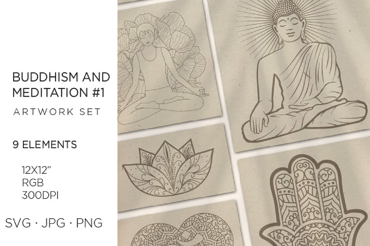 9 Buddhism, yoga, meditation, an Illustration by Bloom21Art (Photo 1 of 5)