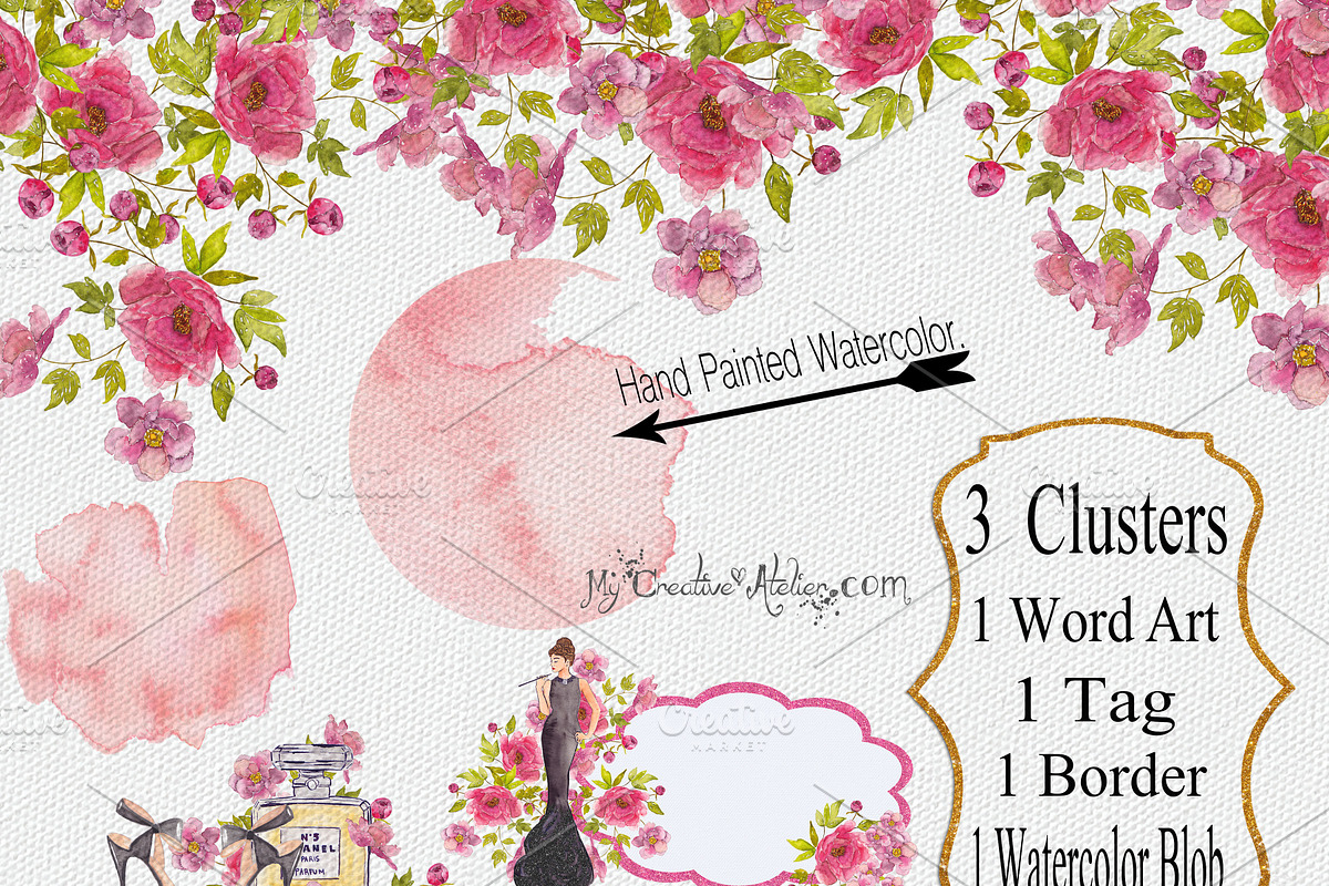 Watercolor Clipart. Style is Forever, an Illustration by My Creative Atelier (Photo 3 of 3)