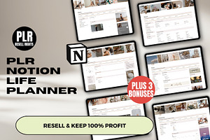 PLR Notion Life Planner Resell Right