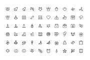 100 Merry Christmas Icons, an Outline Icon by Creative Stall (Thumbnail 2 of 3)