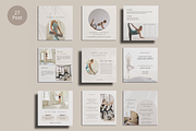 Yoga Studio Instagram Template Canva, a Social Media Template by NoheaDesignShop (Thumbnail 4 of 12)