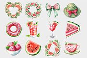Watercolor Watermelon Clipart, a Seasonal Illustration by Design Market (Thumbnail 4 of 4)