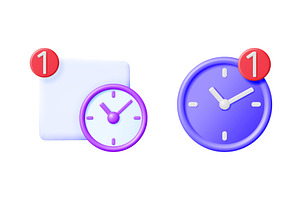 Two 3D vibrant icons depicting an, an Object Illustration by Abscent