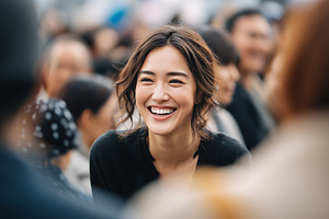 Young asian woman with wavy hair, a Person Photo by MistyDay