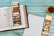 Stacked Books Printable Bookmarks, an Illustration by Watercolor design (Thumbnail 3 of 3)