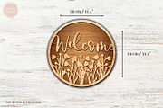 Welcome Floral Door Sign SVG Bundle, a Decorative Illustration by svgocean (Thumbnail 16 of 16)