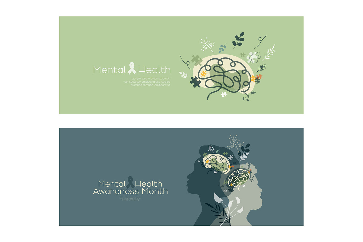 Mental Health theme, an Illustration by Stafeeva (Photo 2 of 11)