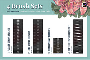120 Floral Procreate Stamp Brushes, a Brush Add-On by Riveros Illustration (Thumbnail 2 of 13)
