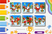 Gnomes Christmas Mailbox Coloring, a Seasonal Illustration by Design Zone (Thumbnail 2 of 5)
