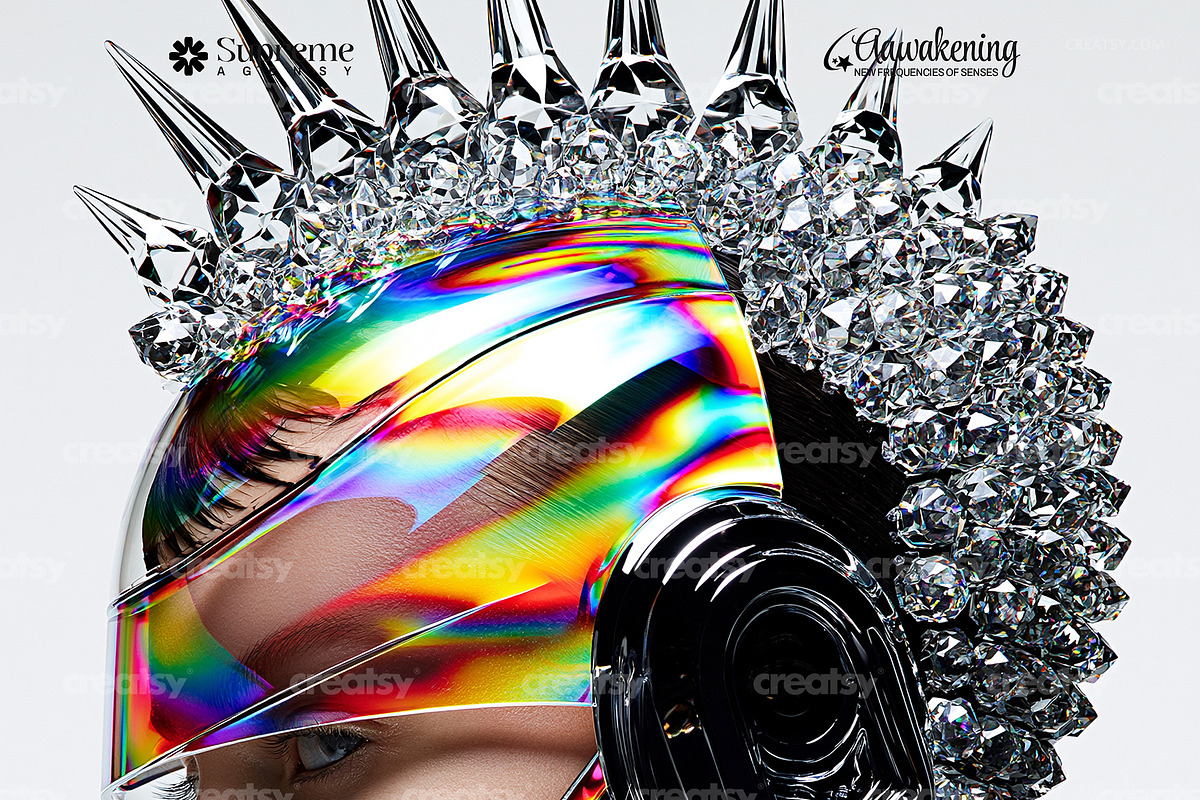 Cyber Crystal Poster Template, a Poster Template by creatsy5 (Photo 3 of 4)
