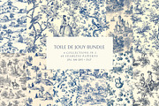 Toile de Jouy Patterns Bundle, a Pattern Graphic by Olya Creative (Thumbnail 1 of 41)