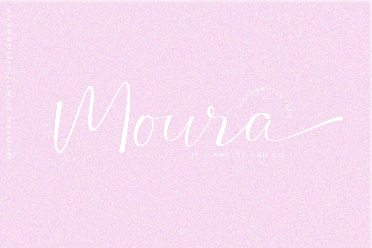 Moura - Modern Script, a Script Font by Flawless And Co (Photo 5 of 16)