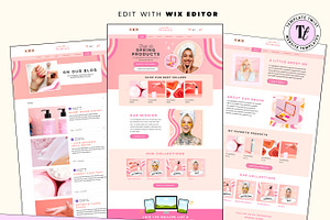 Pink Peach Pastel Wix Template