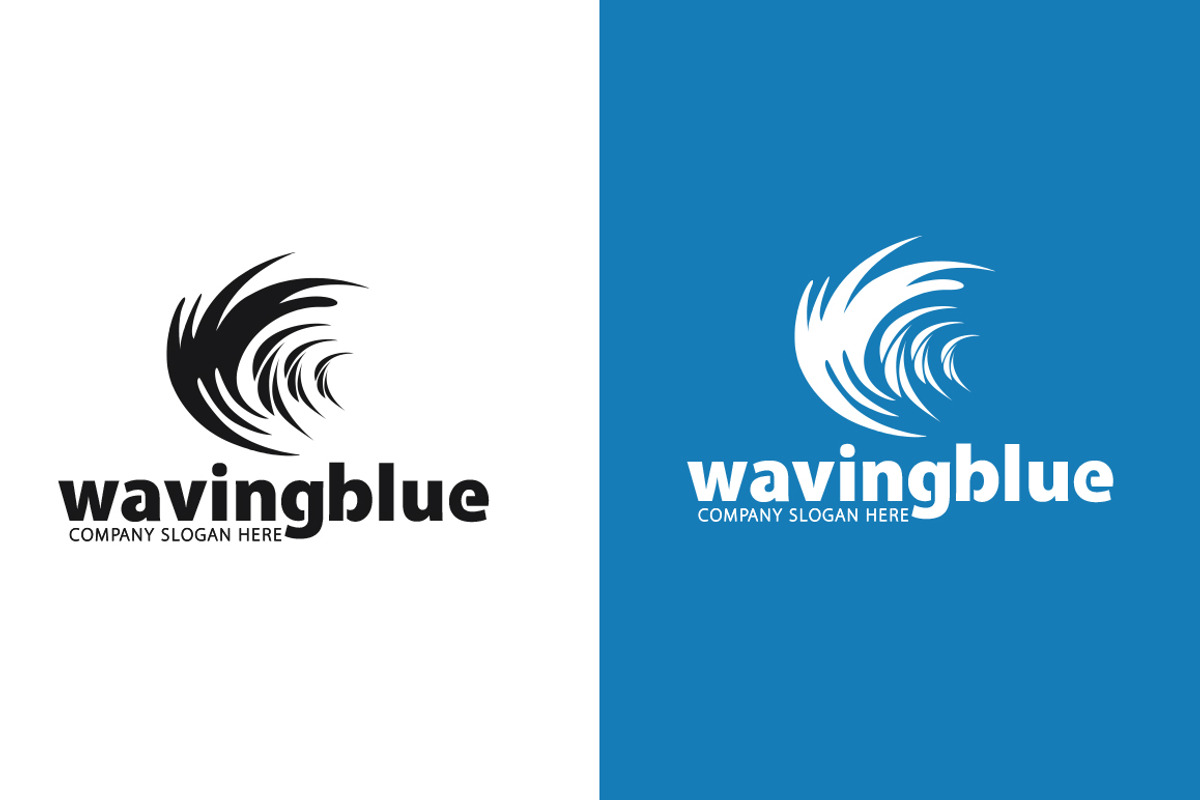 Waving Blue Logo, a Branding & Logo Template by Creative Dezing (Photo 2 of 4)