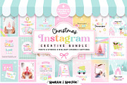 Pastel Christmas Instagram Templates, a Social Media Template by Sparkle & Speckle (Thumbnail 1 of 8)