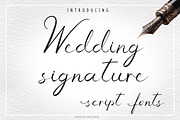 Wedding Signature Calligraphy Fonts, a Script Font by Tanondesign (Thumbnail 1 of 5)