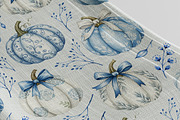 Blue White Pumpkins Seamless Pattern, a Pattern Graphic by Kreeya Art Shop (Thumbnail 6 of 9)