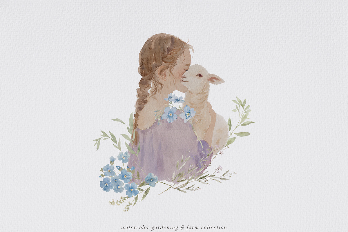 RUSTIC REVERIE Watercolor Garden, a Decorative Illustration by Muse Artist (Photo 3 of 20)