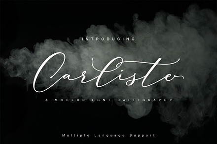 Carliste Script, a Script Font by cooldesignlab