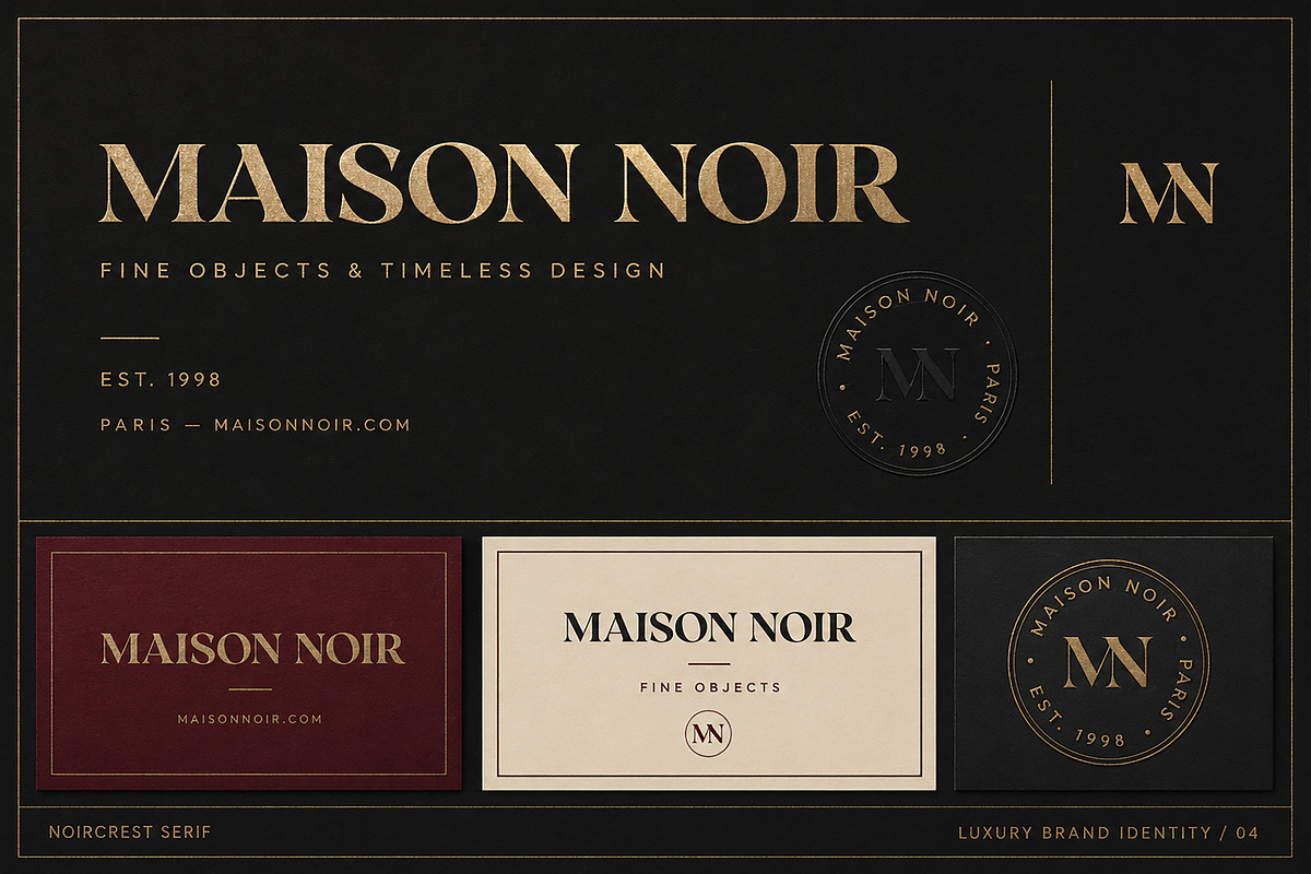 Noircrest Serif – Luxury Typeface, a Sans Serif Font by Wow Magic (Photo 4 of 4)