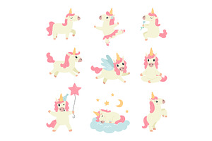 Funny unicorns. Unicorn various, an Animal Illustration by LadadikArt