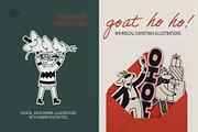 Christmas Goat Doodle Illustrations, a Seasonal Illustration by happpydesign (Thumbnail 2 of 9)
