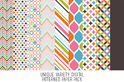 Bright Pattern Paper Pack, a Pattern Graphic by Angie Sandy (Thumbnail 1 of 2)