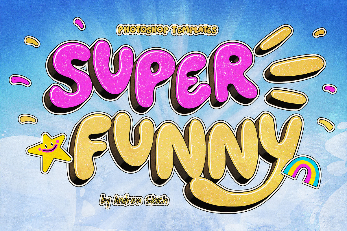 Funny Cartoon Text Effect, a Branding & Logo Template by Andrew Skoch Design (Photo 7 of 9)
