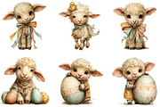 Watercolor Easter Sheep Clipart, an Illustration by CraftArtStudio (Thumbnail 4 of 6)