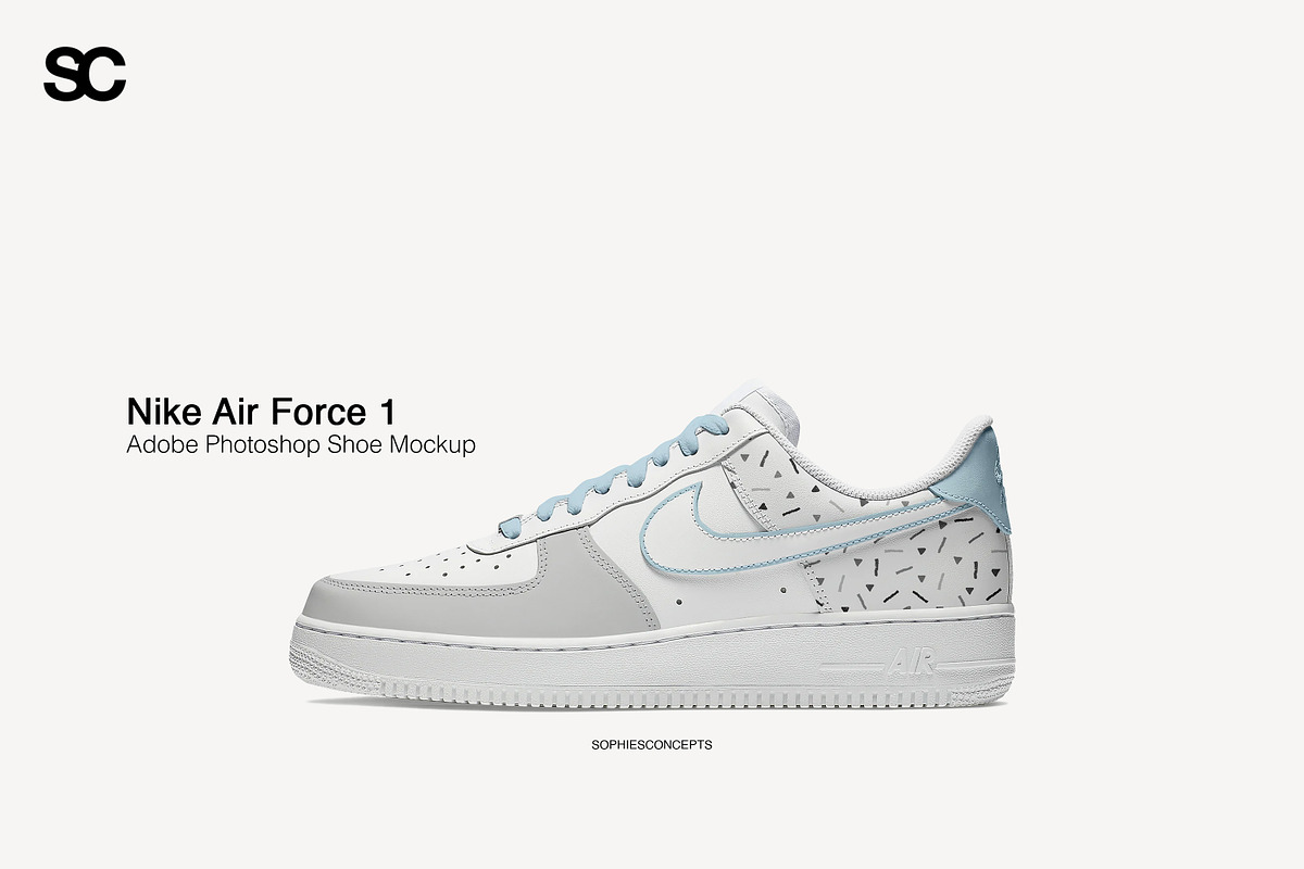 Nike Air Force 1 | Shoe Mockup, a Product Mockup by sophiesconcepts
