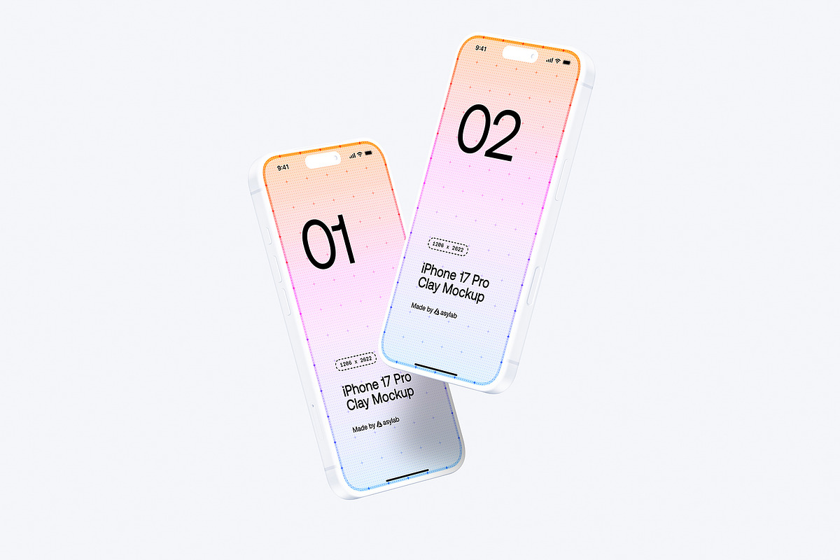 iPhone 17 Pro Clay - 24 Mockups, an iPhone Mockup by Asylab (Photo 58 of 61)