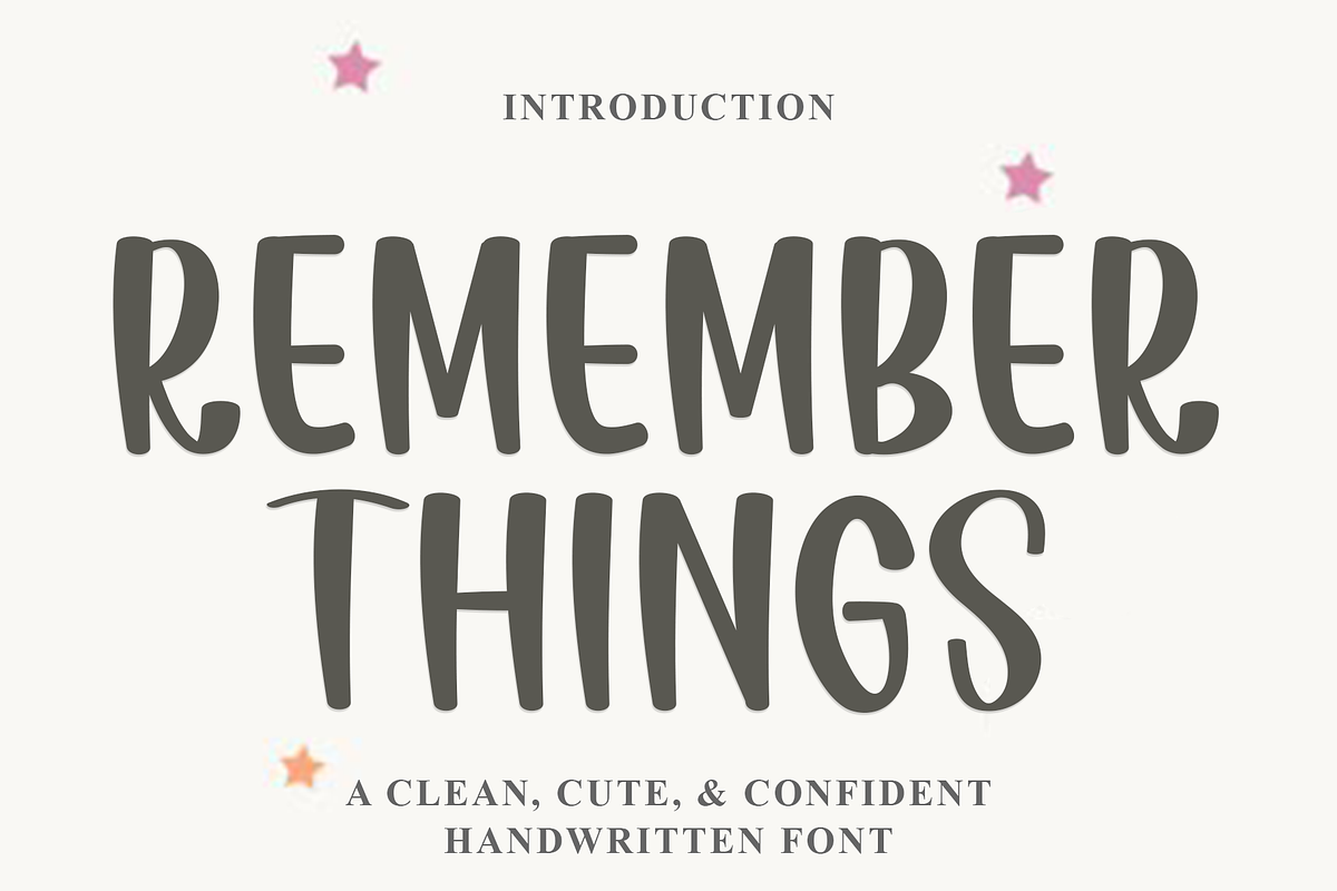 Remember Things, a Handwritten Font by InermediaSTUDIO (Photo 1 of 8)