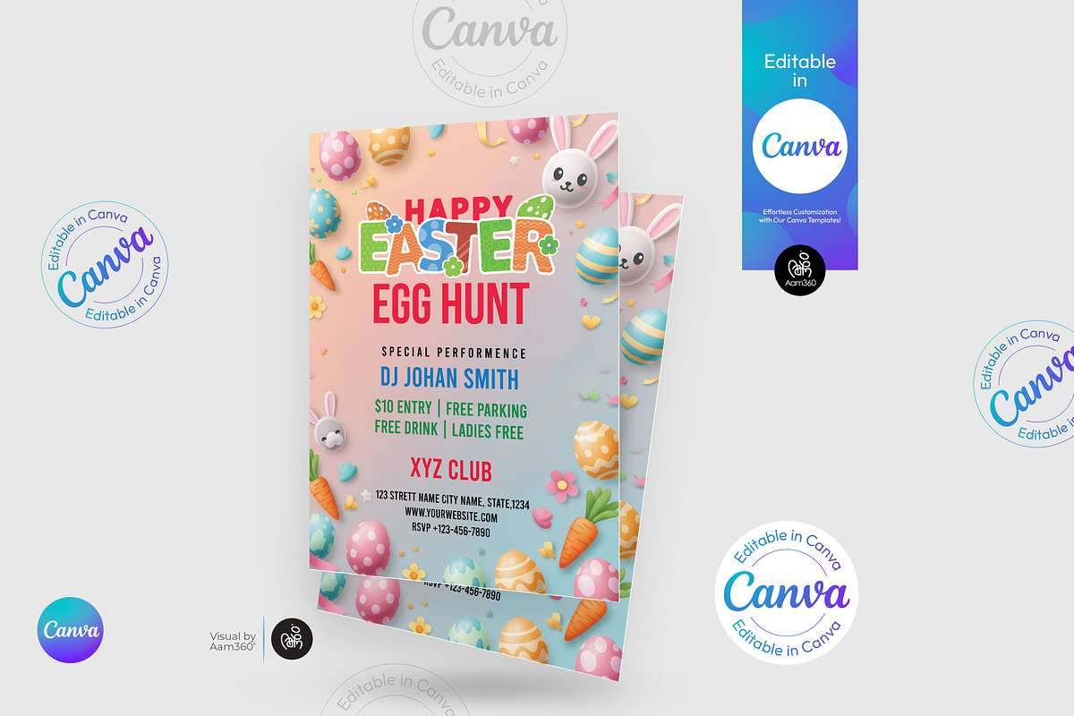 Easter Party Flyer Template, a Flyer Template by Aam360 (Photo 2 of 3)