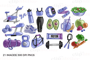 Fitness Planner Clipart