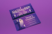 Purple Grunge Halloween Sale Voucher, a Card Template by graphicook (Thumbnail 2 of 3)